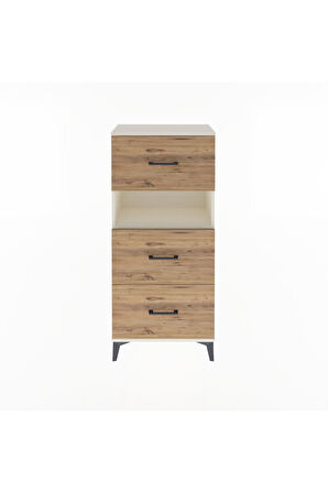 Arges Dolap Tek Raflı 3 Çekmeceli 60x30x134 Aytaşı-Çam