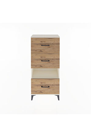Arges Dolap Tek Raflı 3 Çekmeceli 60x30x134 Aytaşı-Çam