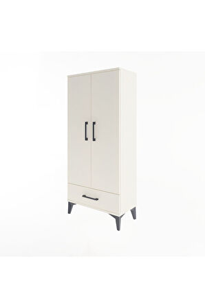 Arges Dolap 3 Raflı Tek Çekmeceli 2 Kapaklı 60x30x134 Aytaşı-Aytaşı