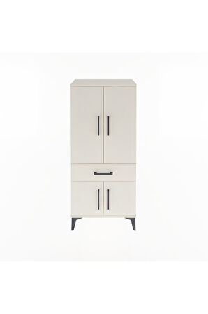 Arges Dolap 2 Raflı Tek Çekmeceli 4 Kapaklı 60x30x134 Aytaşı-Aytaşı