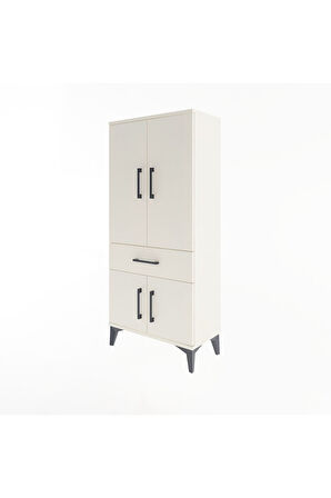 Arges Dolap 2 Raflı Tek Çekmeceli 4 Kapaklı 60x30x134 Aytaşı-Aytaşı