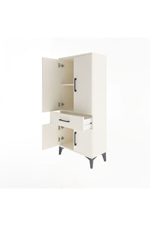 Arges Dolap 2 Raflı Tek Çekmeceli 4 Kapaklı 60x30x134 Aytaşı-Aytaşı