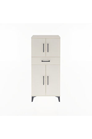 Arges Dolap 2 Raflı Tek Çekmeceli 4 Kapaklı 60x30x134 Aytaşı-Aytaşı
