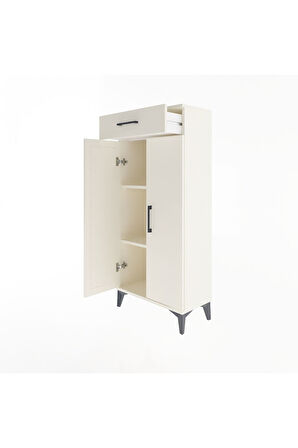 Arges Dolap 2 Raflı Tek Çekmeceli 2 Kapaklı 60x30x134 Aytaşı-Aytaşı