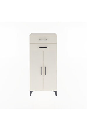Arges Dolap 2 Raflı 2 Çekmeceli 2 Kapaklı 60x30x134 Aytaşı-Aytaşı