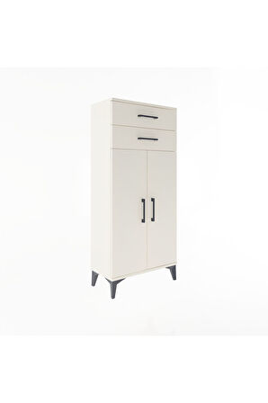 Arges Dolap 2 Raflı 2 Çekmeceli 2 Kapaklı 60x30x134 Aytaşı-Aytaşı