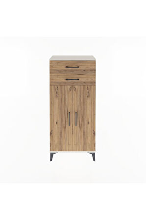 Arges Dolap 2 Raflı 2 Çekmeceli 2 Kapaklı 60x30x134 Aytaşı-Çam