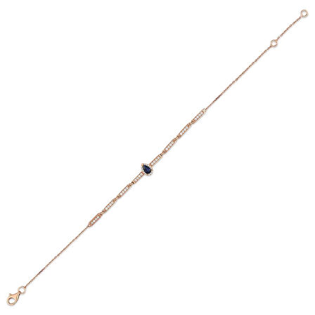 0.29 Karat Safir Taşlı Pırlanta Bileklik