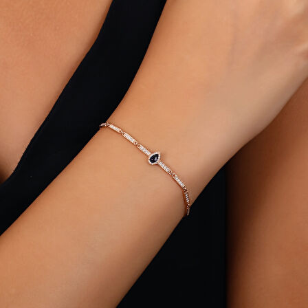 0.29 Karat Safir Taşlı Pırlanta Bileklik