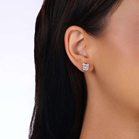 Pırlanta Baget Küpe