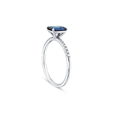 0.09 Karat Safir Taşlı Pırlanta Yüzük