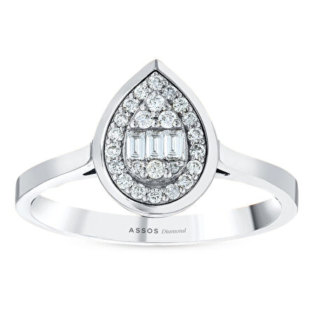 0.19 Karat Baget Taşlı Pırlanta Yüzük