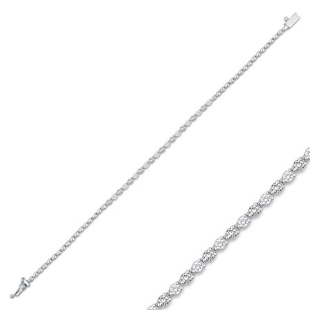 0.65 Karat Pırlanta Su Yolu Bileklik