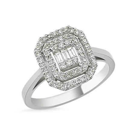 0.41 Karat Baget Pırlanta Yüzük