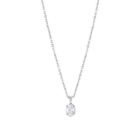 0.20 Karat Oval Pırlanta Tektaş Kolye
