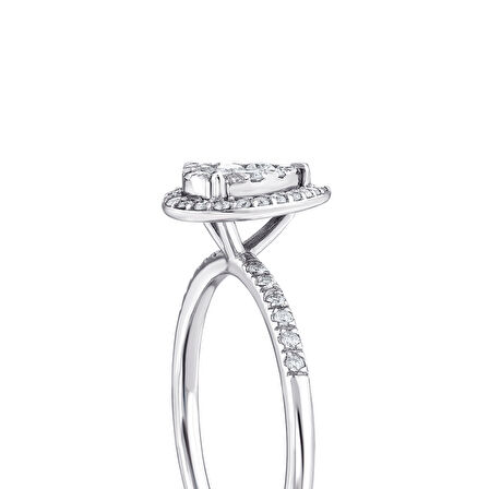 0.39 Karat Damla Formlu Pırlanta Fantezi Yüzük