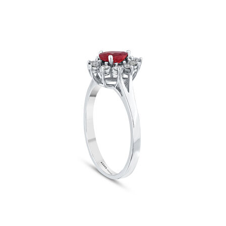 0.14 Karat Pırlanta Fantezi Yakut Yüzük