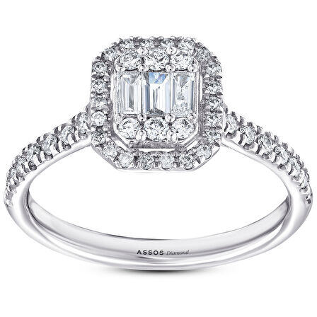 0.45 Karat Baget Pırlanta Yüzük