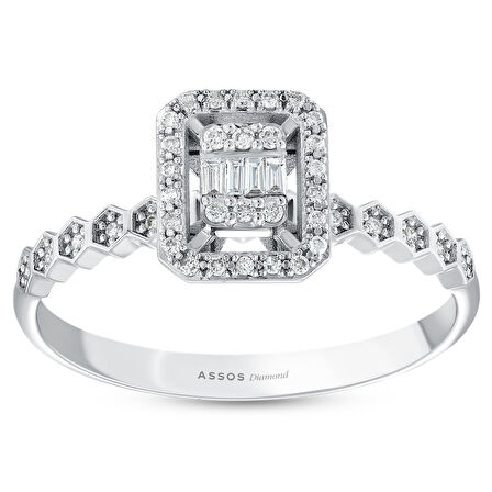 0.12 Karat Baget Pırlanta Yüzük