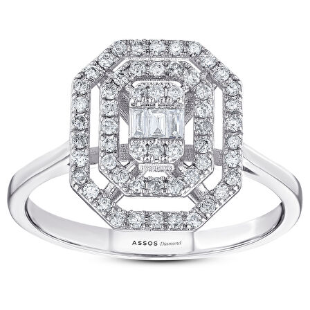 0.44 Karat Baget Pırlanta Yüzük