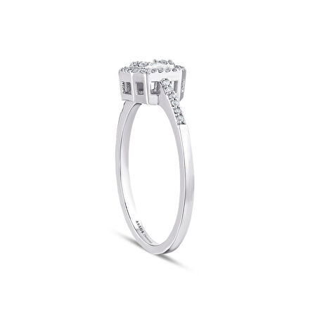 0.18 Karat Baget Pırlanta Yüzük