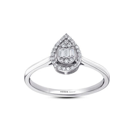 0.17 Karat Baget Taşlı Pırlanta Yüzük