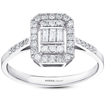 0.38 Karat Baget Pırlanta Yüzük