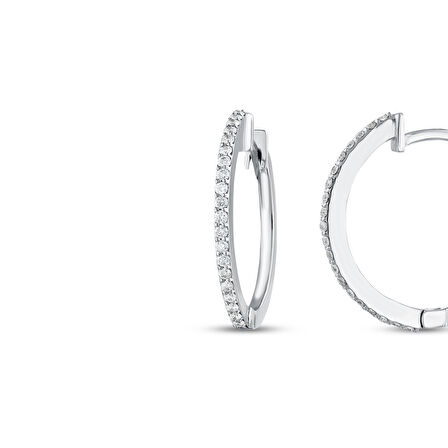 0.17 Karat Pırlanta Halka Küpe