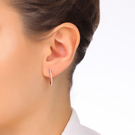 0.17 Karat Pırlanta Halka Küpe