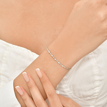 Baget Taşlı Pırlanta Bileklik