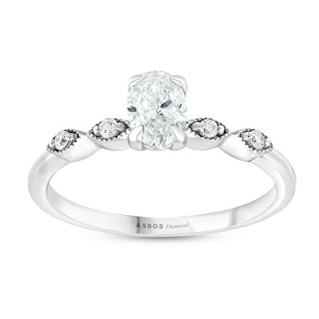 0.45 Karat Oval Pırlanta Tektaş Yüzük