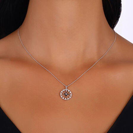 0.15 Karat Safir Taşlı Pırlanta Kolye