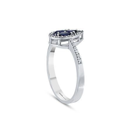 0.16 Karat Safir Taşlı Pırlanta Yüzük