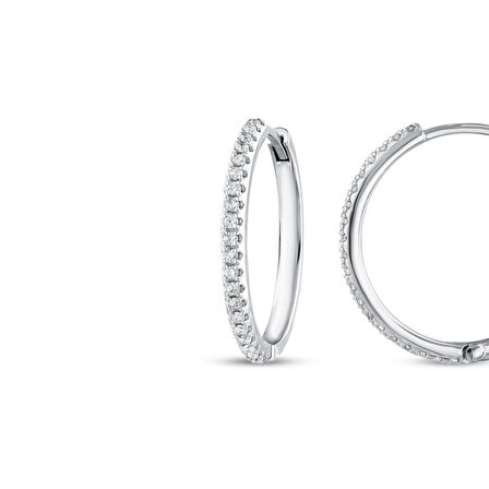 0.21 Karat Pırlanta Halka Küpe