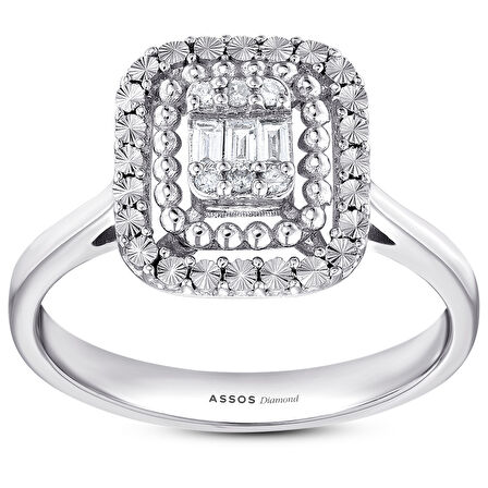 0.10 Karat Baget Pırlanta Yüzük