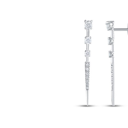 0.34 Karat Pırlanta Fantezi Küpe