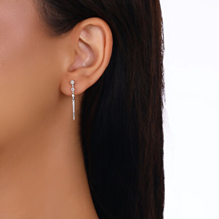 0.34 Karat Pırlanta Fantezi Küpe