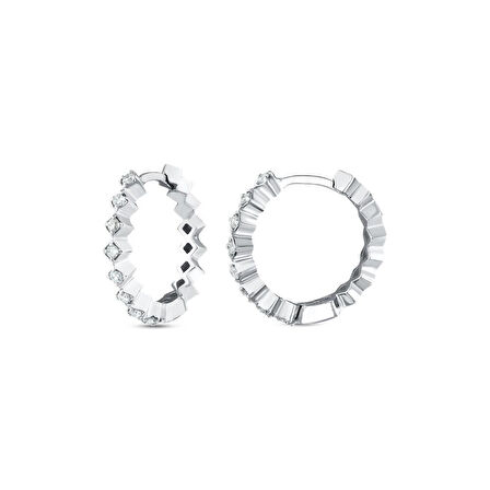 0.22 Karat Pırlanta Halka Küpe