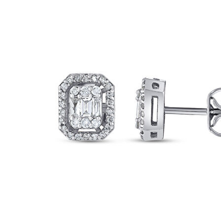 Baget Pırlanta Küpe