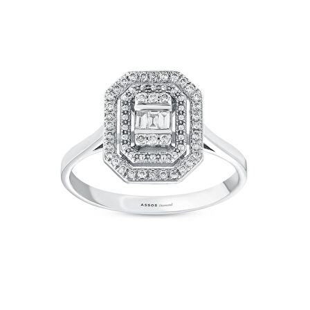 0.20 Karat Baget Pırlanta Yüzük