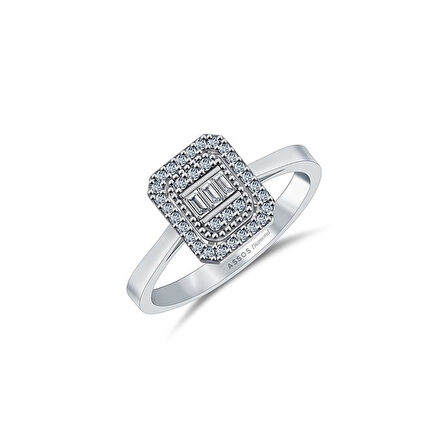 0.16 Karat Baget Pırlanta Yüzük