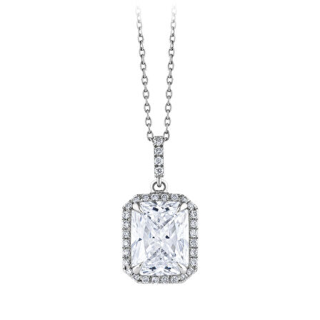 0.14 Karat Topaz Taşlı Pırlanta Kolye