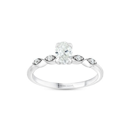 0.50 Karat Oval Pırlanta Tektaş Yüzük