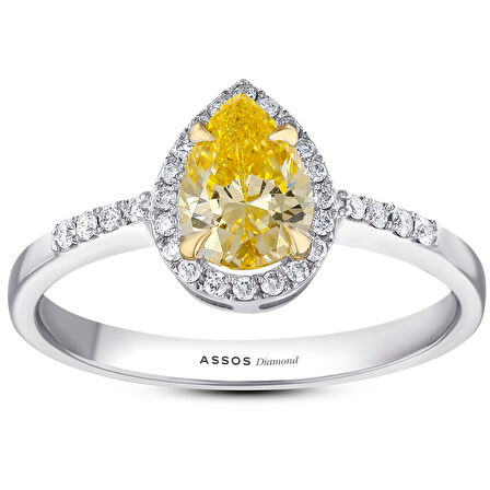 0.11 Karat Pırlanta Violet Taşlı Yüzük