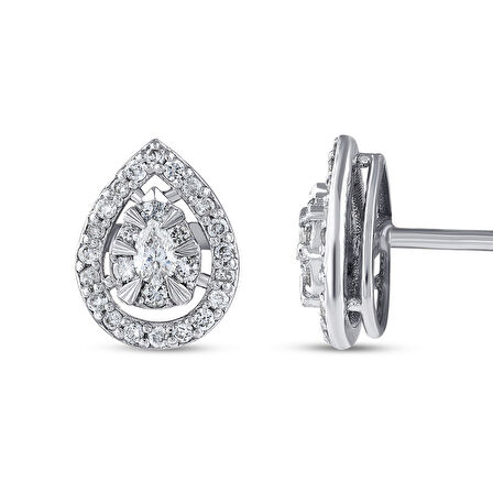 0.34 Karat Pırlanta Fantezi Küpe