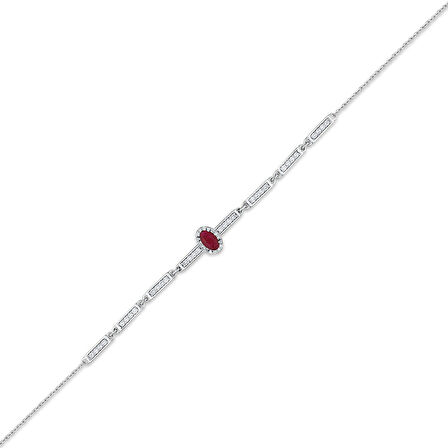 0.28 Karat Yakut Taşlı Pırlanta Bileklik