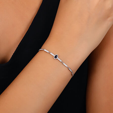 0.27 Karat Safir Taşlı Pırlanta Bileklik