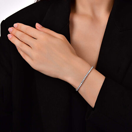 1.03 Karat Pırlanta Su Yolu Bileklik