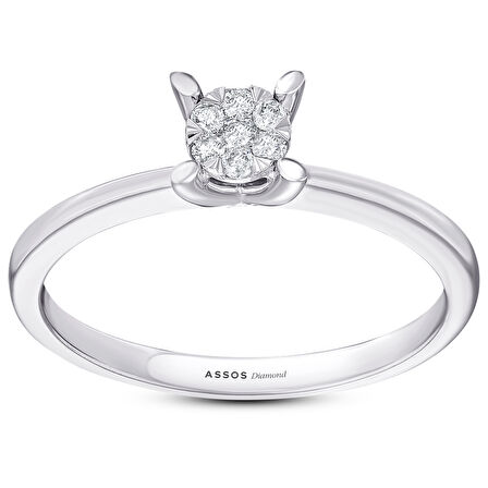 0.10 Karat Pırlanta Buket Yüzük