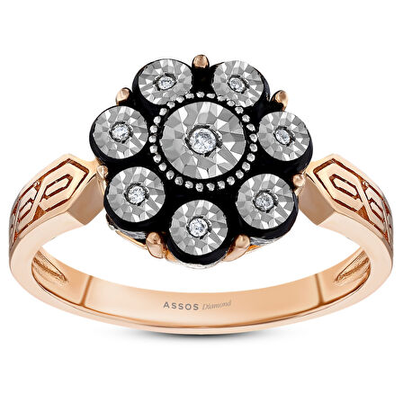 0.06 Karat Gül Elmas Yüzük